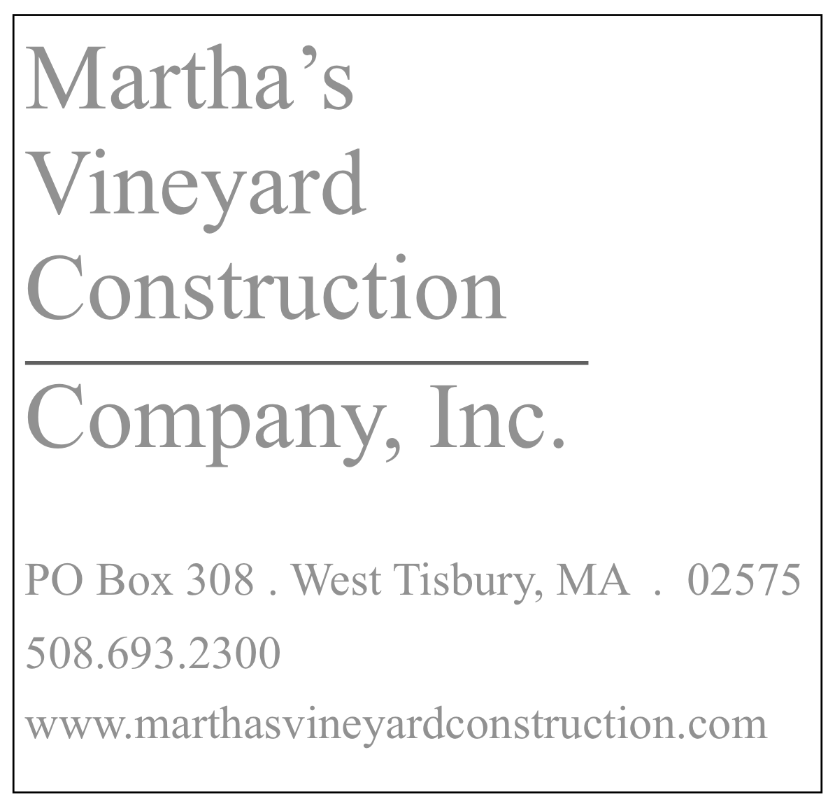 Martha's Vineyard Construction Company